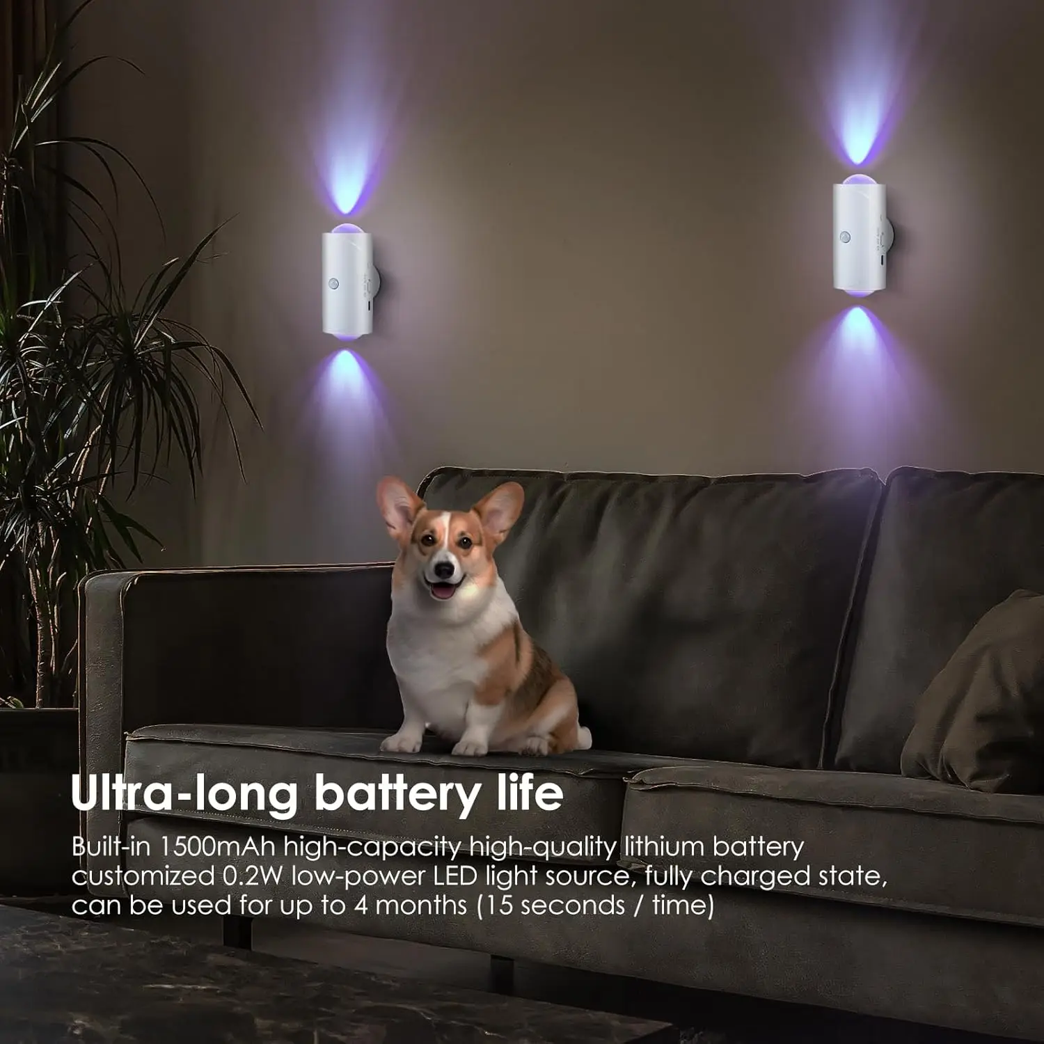 4PCS/2PCS USB Rechargeable Motion Sensor Night Light with 8 Effects, 3 Modes, LED Magnetic Dual-sided Lamp for Stairway, Bedroom