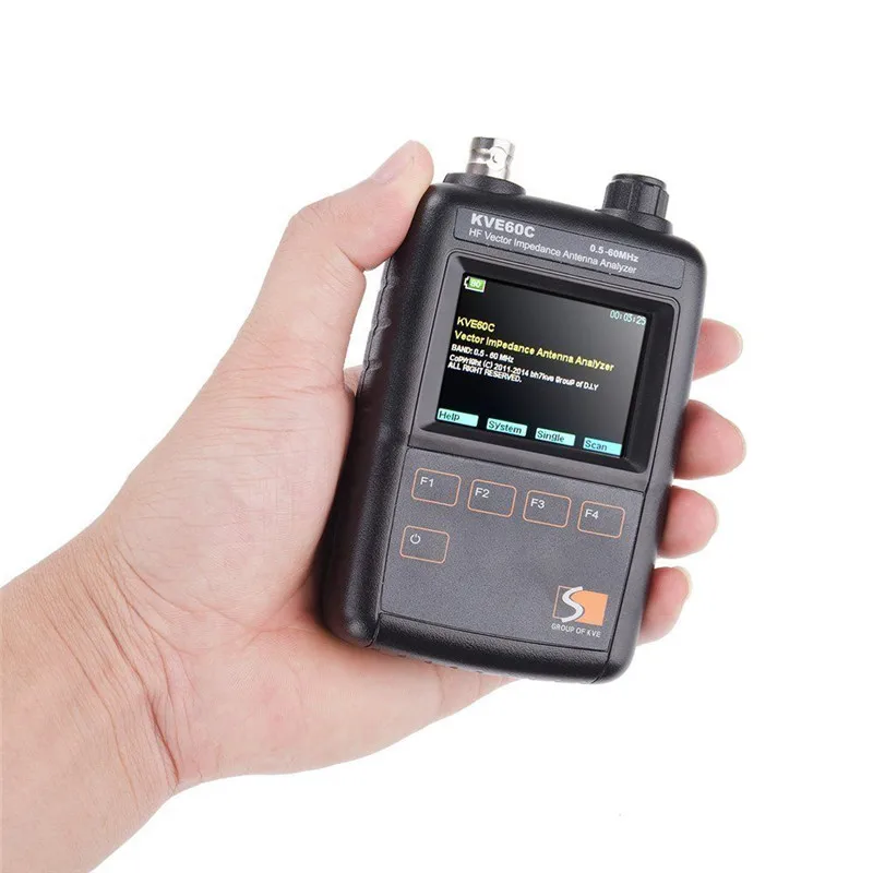 DHL Free Shipping 2pcs NEW HF Vector Impedance Antenna Analyzer KVE60C for Radio Walkie Talkie