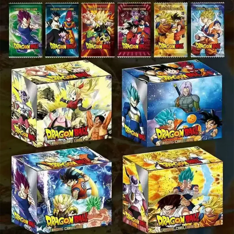 Nueva Caja Sorpresa de Tarjetas de Dragon Ball, Versión en Inglés, Tarjeta Postal de Animación, Bolsa Sorpresa, Regalo para Niños, Artículos Coleccionables en Oferta