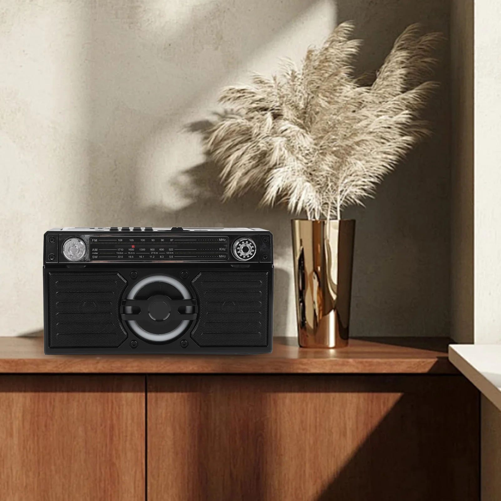 휴대용 라디오 블루투스 스피커 다기능 충전식 멀티 밴드 FM AM SW 라디오 여행용 장시간 재생 휴대용 라디오