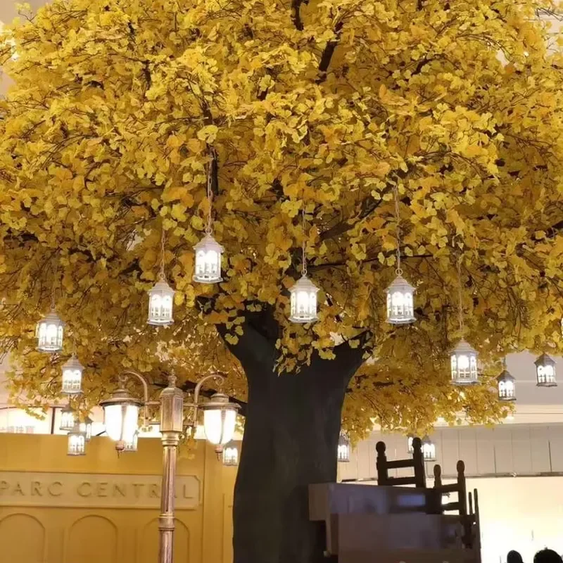 Fake Artificial Red Maple Tree with Maple Leaves Large Artificial Plants for Indoor Outdoor Decor - view 6