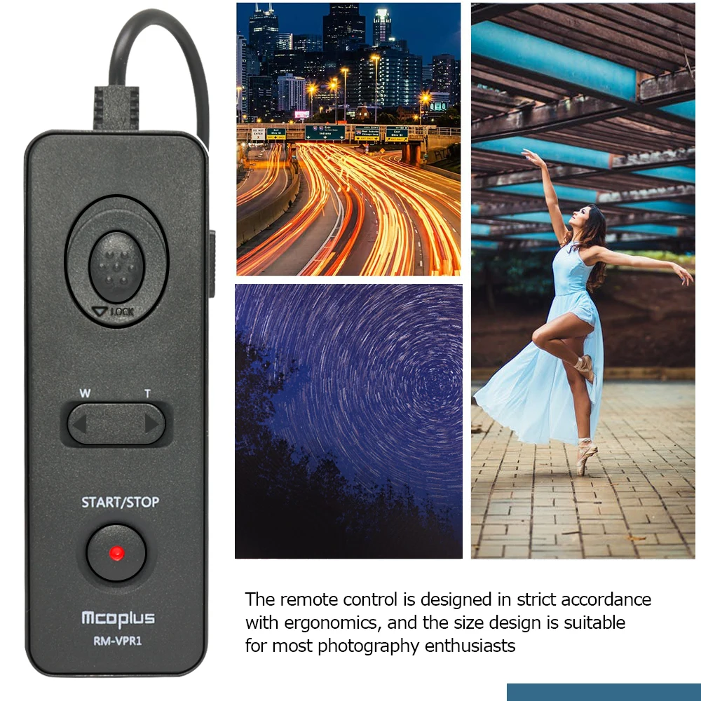 Mcoplus RM-VPR1 Control remoto de liberación de obturador para Sony A6000 A6100 A6400 A6500 A6600 A6300 A7III A7II A9 A7 A7S A7R RX100 A5100