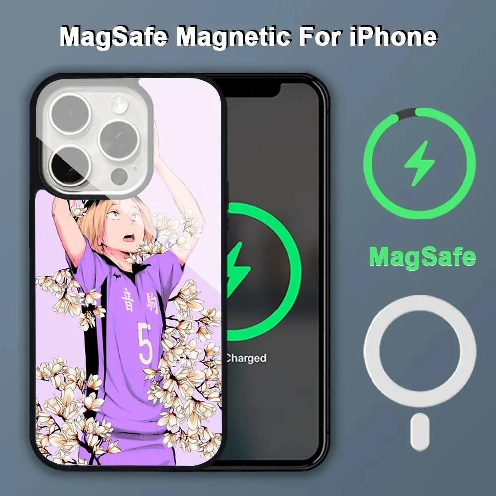 Haikyuu Hinata Anime Volleyball Phone Case Alex Mirror For Magsafe Wireless Charging Caver For IPhone 13 14 15 Pro Max 11 12 Min