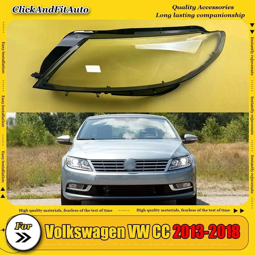

For Volkswagen VW CC 2013-2018 Headlight Cover Headlamp Shell Imported Transparent Shade Mask Lampshade Lens Plexiglass