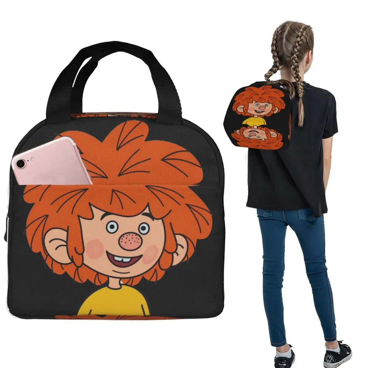 

Термосумка для обедов Pumuckl для женщин и детей, портативный контейнер для еды, термосумка-тоут