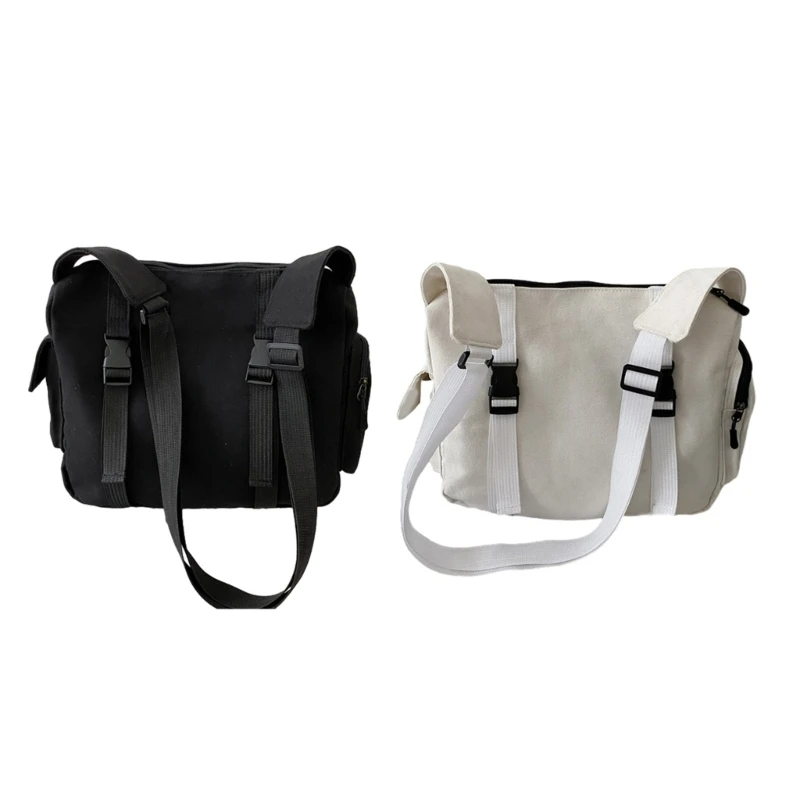

Multi functional Canvas Crossbody Bag Spacious Shoulder Bag for Students and Professionals