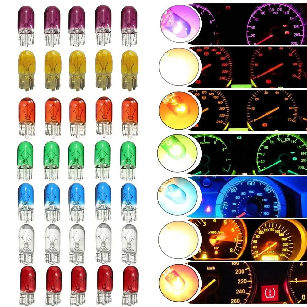 

10Pcs T10 501 W5W 3W Car Lights Auto Vehicle Truck SUV Dashboard Dash Panel Gauge Lights Bulbs Interior Accessories Universal