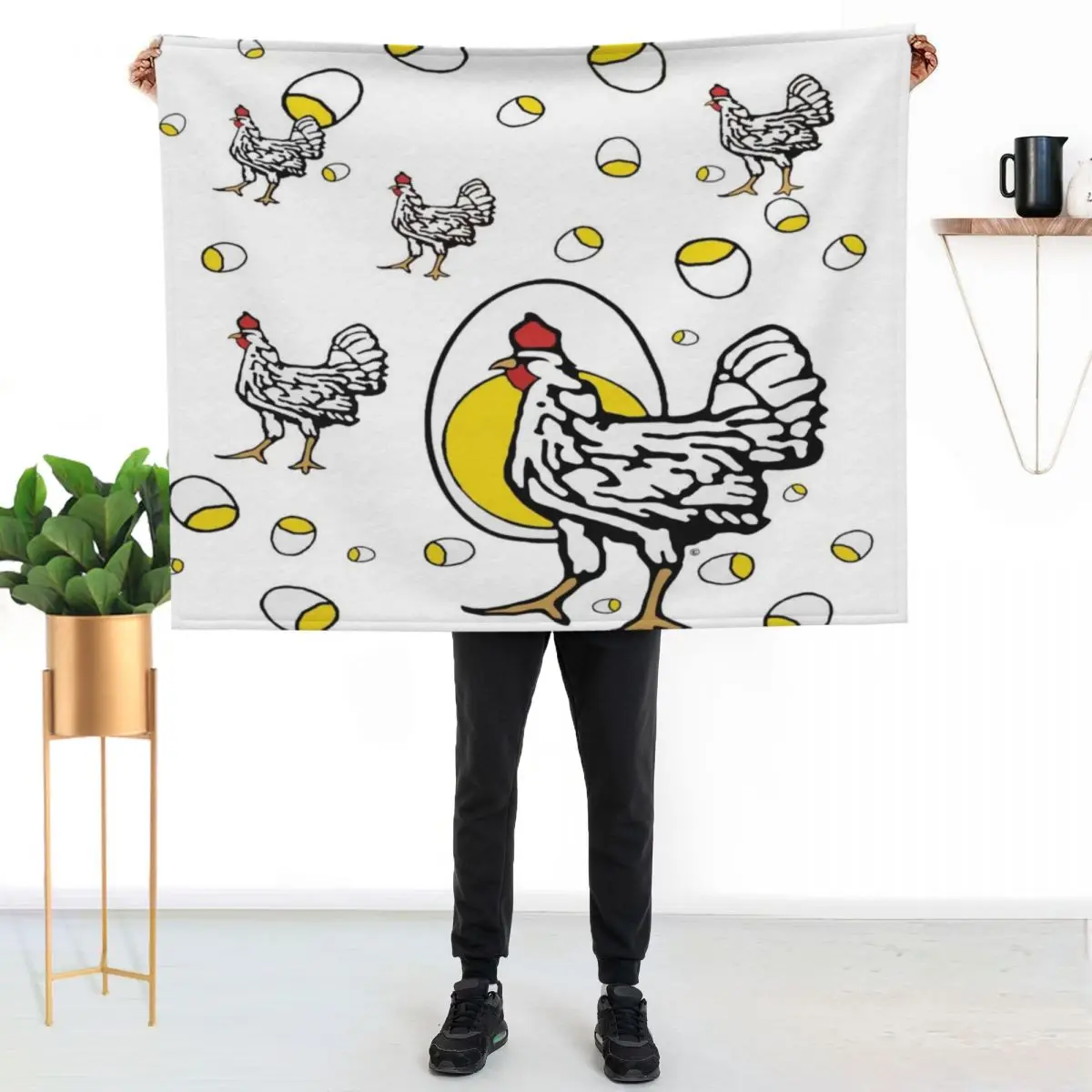 

Roseanne Inspired Chicken Shirt Parody Design Throw Blanket Cozy Throw Blanket Birthday Gift for Him Her
