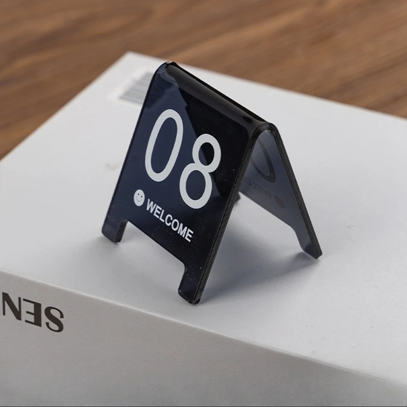 Sequenced Number Plate Hotel Restaurant Table Number Waterproof Digital Display Plate Colorful Plastic Stand Seat Table Number