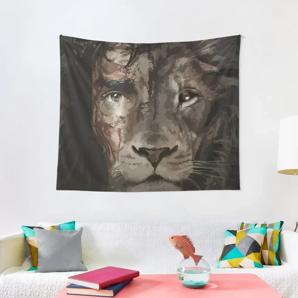 

Jesus Christ x Lion of Judah Art Tapestry Wall Mural Carpet On The Wall Bedroom Decorations Tapestry