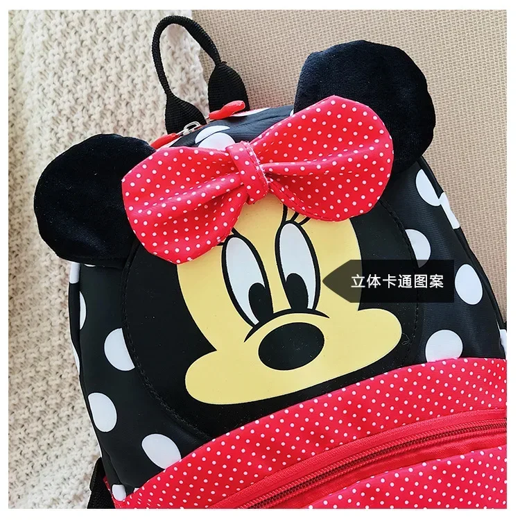 Sac à Dos de Dessin Animé Disney Minnie Mouse pour Bébé Garçon et Fille, Interrupteur Cartable de Maternelle, Cadeau pour Enfant