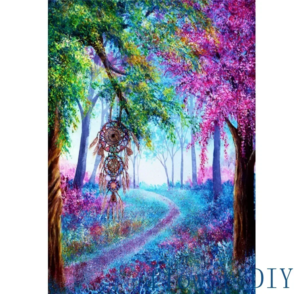 

Flower 2405-245 Cartoon Digital Oil Painting Moon Night Scene Filling Suitable For Adults Hand-painted Suit Handicraft Design