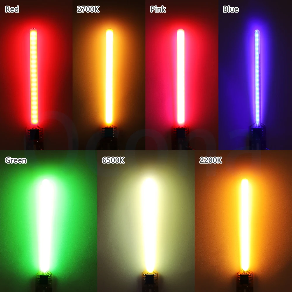 LED 전구용 LED 필라멘트, DIY 조명 액세서리, 동적 유성, 흐르는 물 램프 부품, 빨간색, 파란색, 녹색, 2200K 따뜻한 흰색, DC 3V