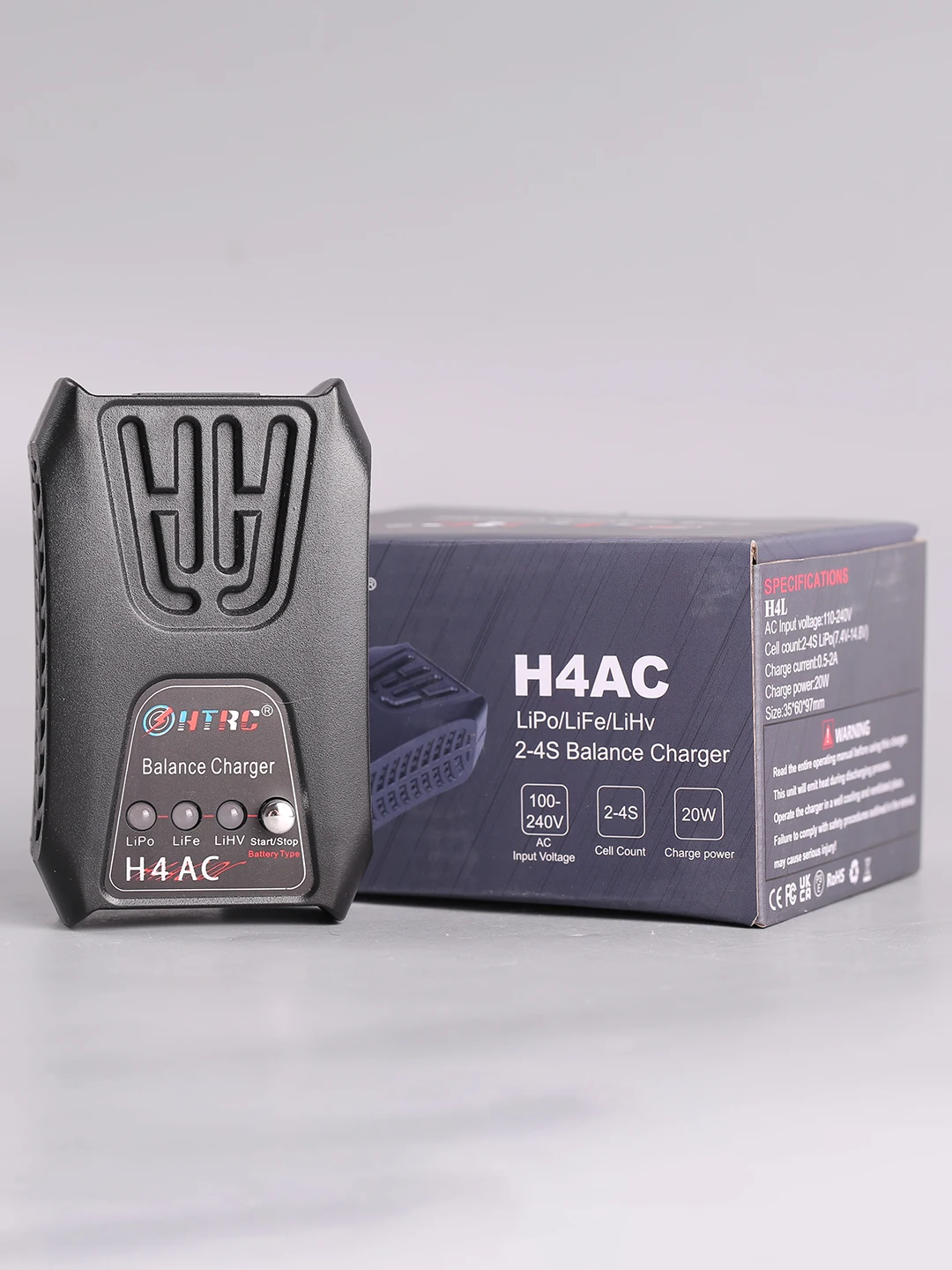 HTRC H4AC 20W 2A Lipo Battery Blance Charger For 2-4s Lipo LiFe LiHV Battery Pocket Type RC Charger with Warranty