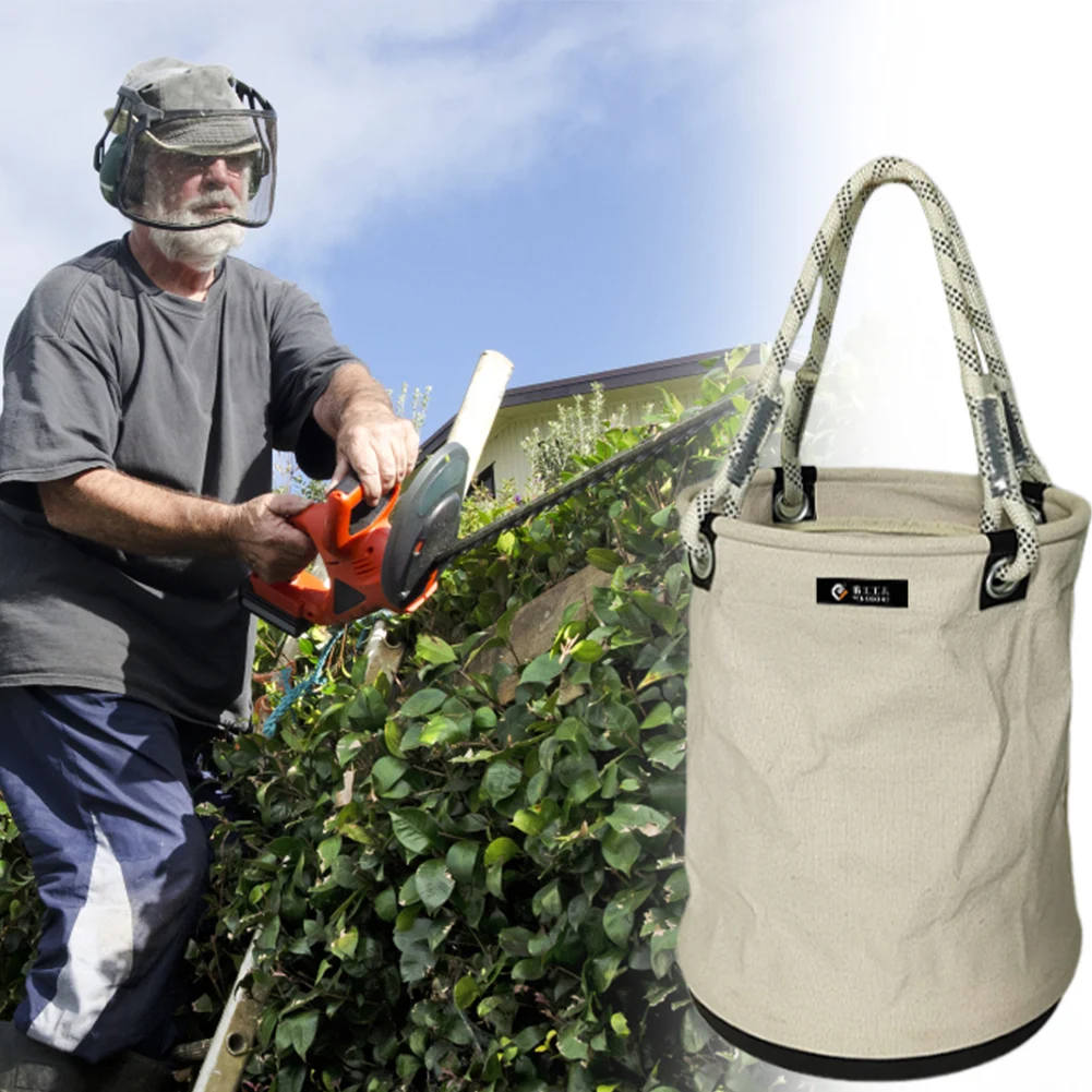 canvas-tool-bucket-bag-with-plastic-bottom-aerial-work-tool-bag-gardening-lawn-leaf-bag-for-electrician-for-garden-cleaning-tool