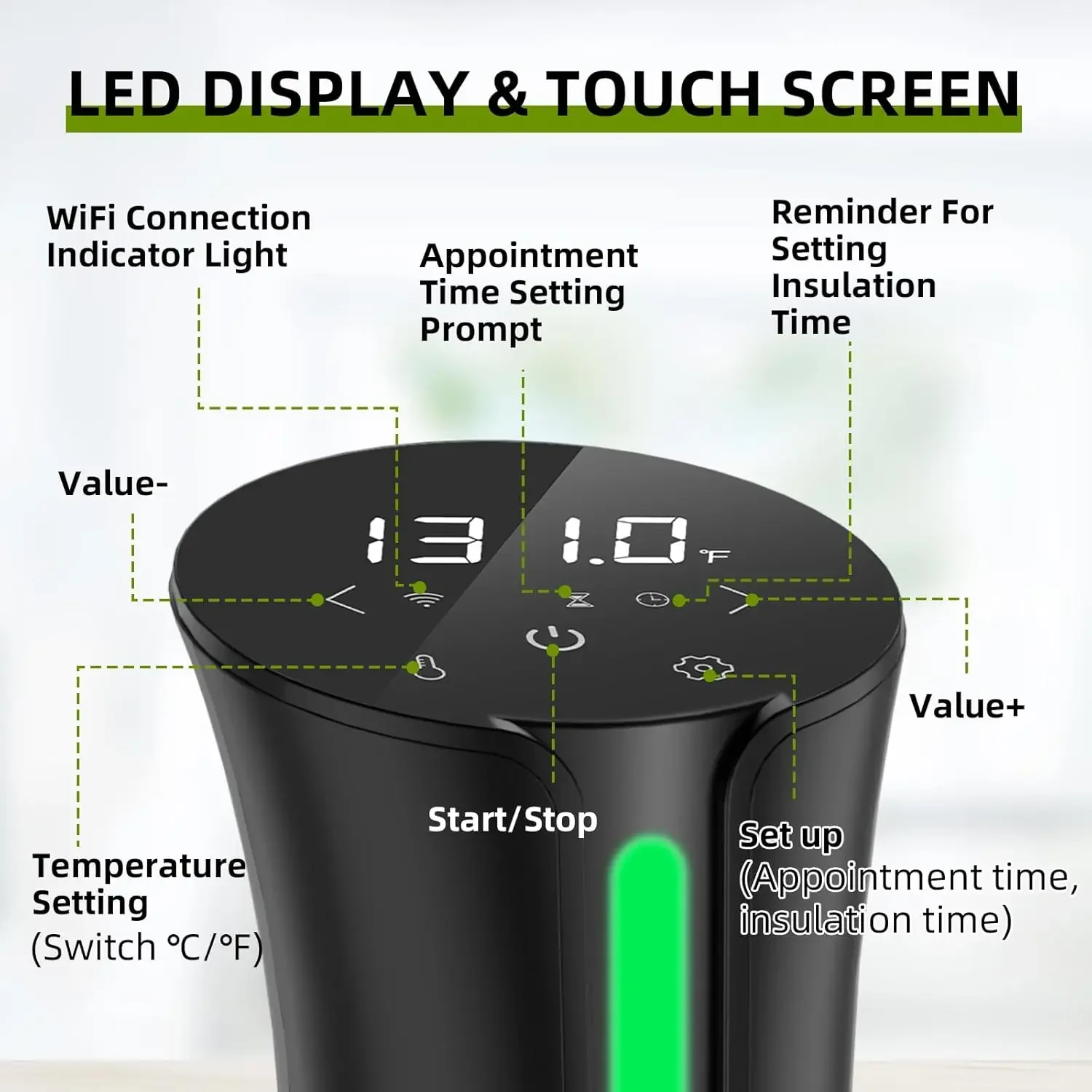 Vide Machine-Suvee Cooker (Wifi) Cocina de precisión Sous Vide-1000W Calentamiento rápido Immersión térmica, Pantalla táctil digital, Te preciso