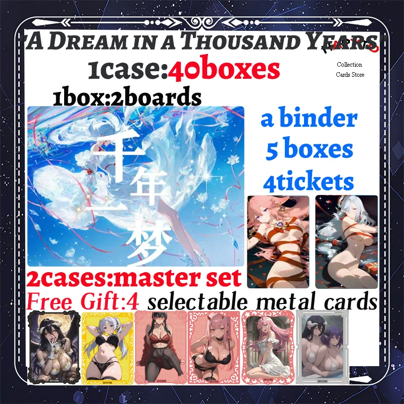 

2025 новейшая коллекция «Сон тысячи лет» «История богини» Waifu Booster Box Ccg Acg Doujin игрушки и подарок для хобби