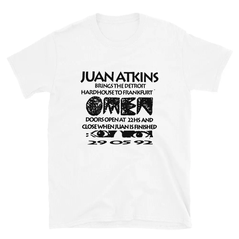 Juan Atkins Flyer T Shirt for Kraftwerk Model 500 Cybotron Drexciya and Underground Resistance fans