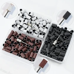 100Pcs/Box Nail Sanding Ring Bands With Shaft 3/32