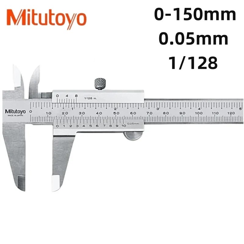 Imagem -02 - Mitutoyo-measuring Ruler Scale Gauges Vernier Caliper Ferramentas de Aço Inoxidável 530118 150 mm 200 mm 300 mm 0.02 mm 001in