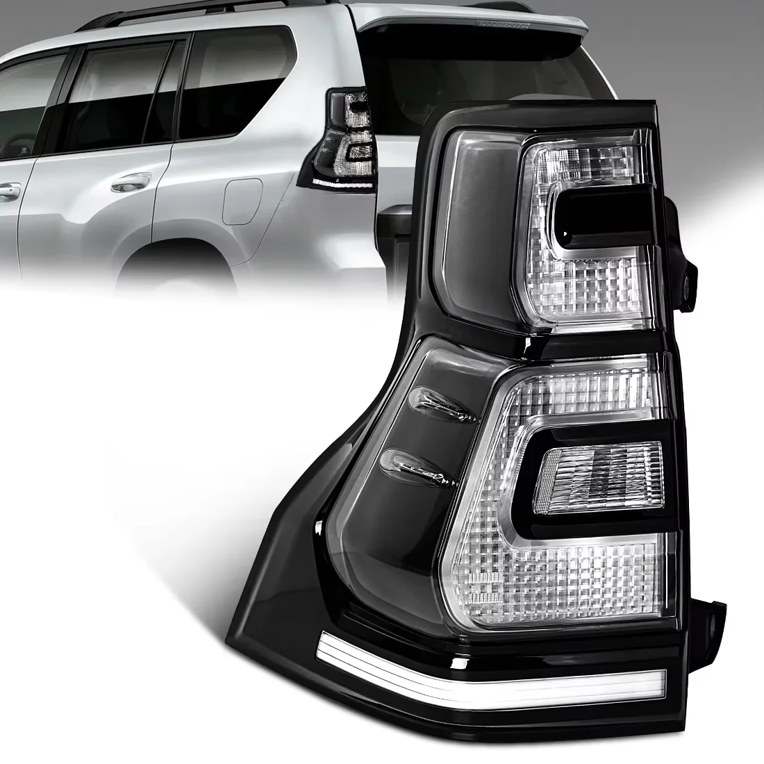 For Toyota Land Cruiser Prado FJ150 LC150 GRJ150 2018 2019 2020 LED Tail Lamps Rear Driving Turn Signal Brake Lights Taillights