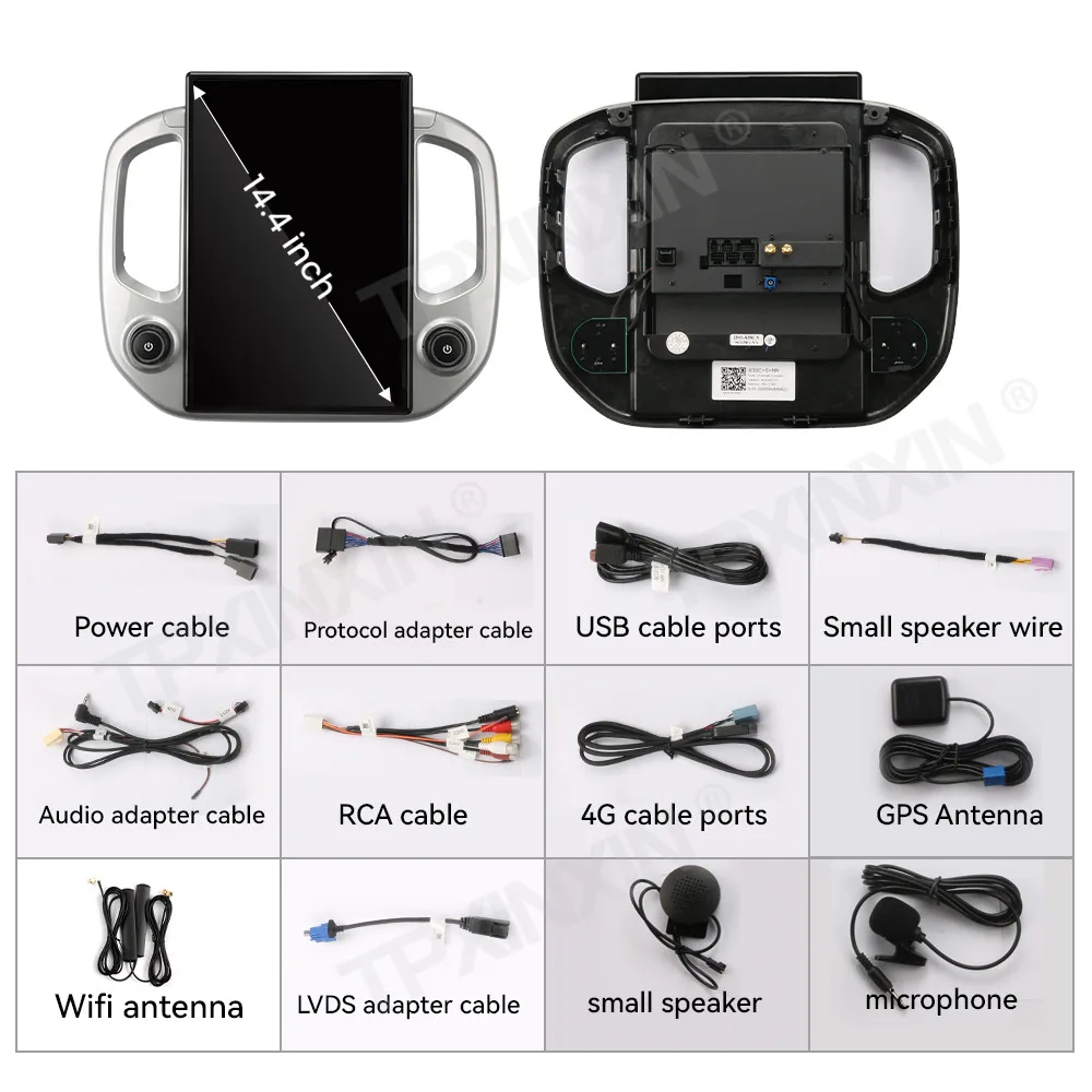 كوالكوم 14.4 بوصة أندرويد 13 لسيارة شيفروليه كولورادو 2014-2018 الأصلي 8 بوصة مشغل وسائط متعددة راديو السيارة لتحديد المواقع والملاحة CarPlay