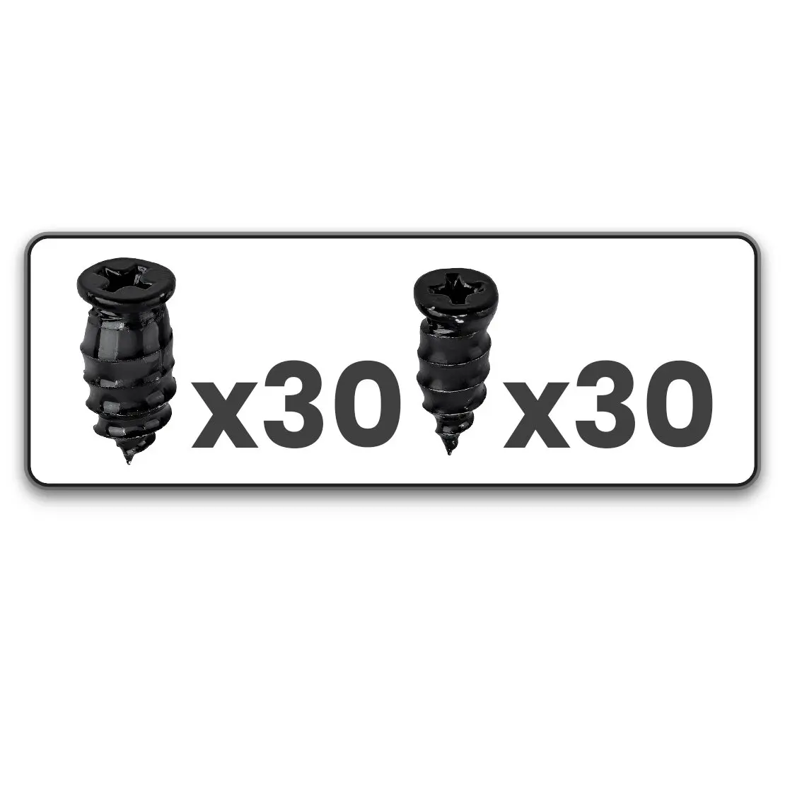 60pcs Vacuum Tyre Tire Rubber Nails Kits Puncture Repair Screws 2 Sizes Black fit for Car Motorcycle Truck Bus Bike