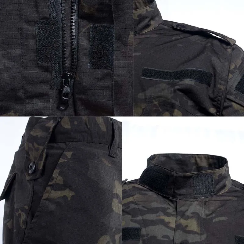 Uniforme da esterno tuta resistente all'usura Safari uomo forze speciali cappotto pantalone antivento pesca Camouflage caccia vestiti