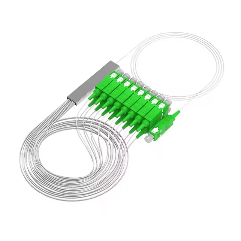 FTTH PLC Fiber Optic Splitter 1x8 1x32 1x64 Single Mode Optical Component For PON Fiber Telecommunication Network