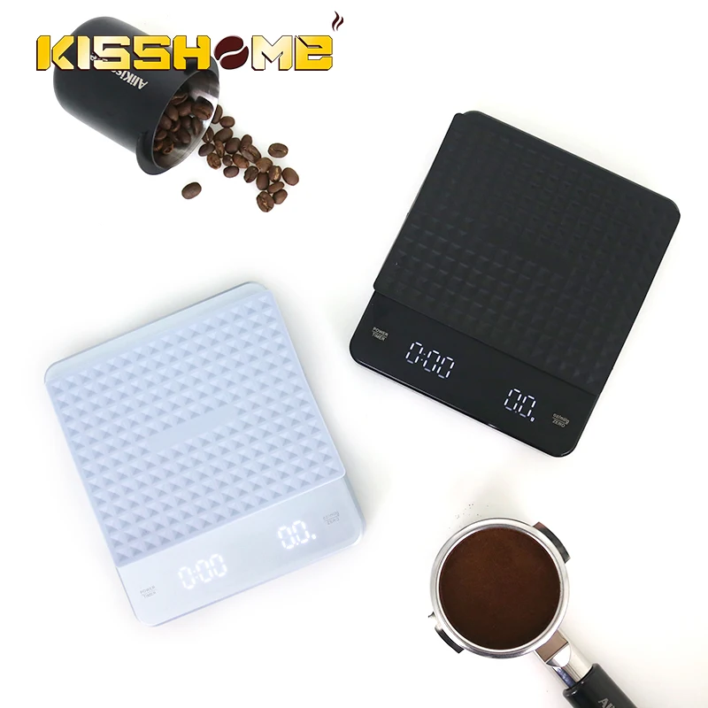 AliKisscafe Espresso Scales Digital Weight Electronic Usb Light High Precision For Grind Espresso Accessories Barista Tools Gift