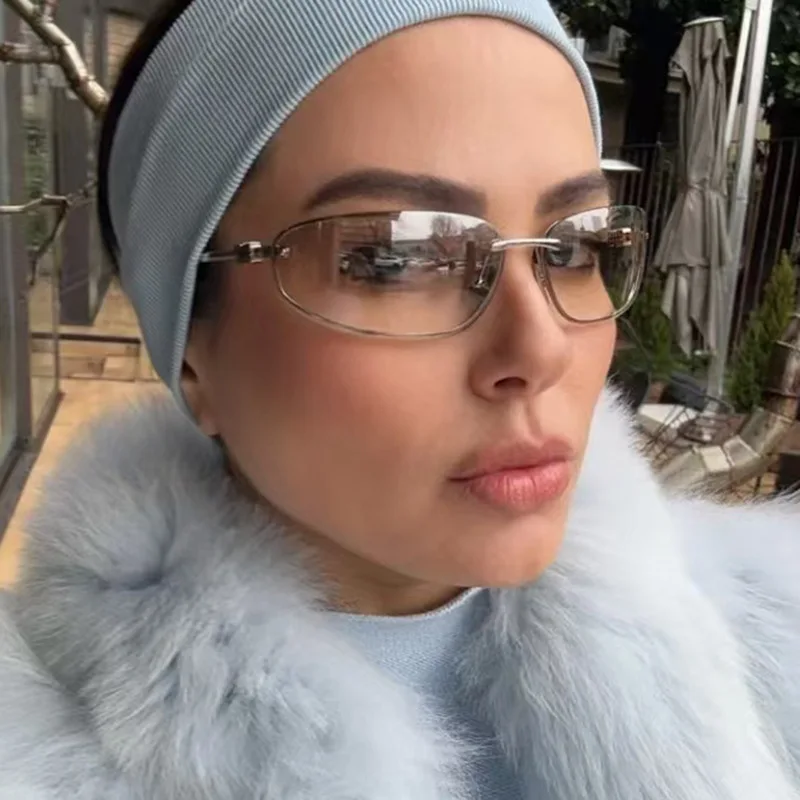 Oval Rimless Sungla… - image