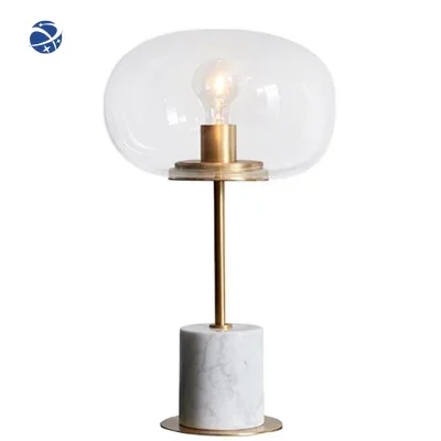 lighting Modern simple buy online led reading desk lamp creative luxury clear glass shade marble table lamp