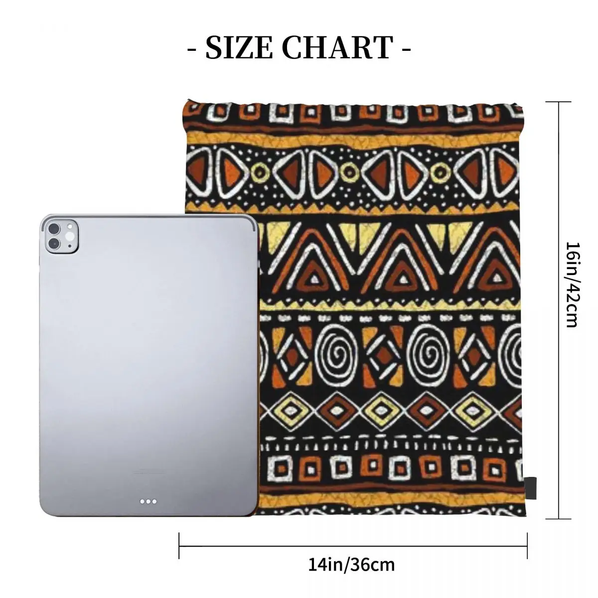 African Tribal Pattern Backpacks Multi-function Portable Drawstring Bags Storage Bag Book Bags For Man Woman School