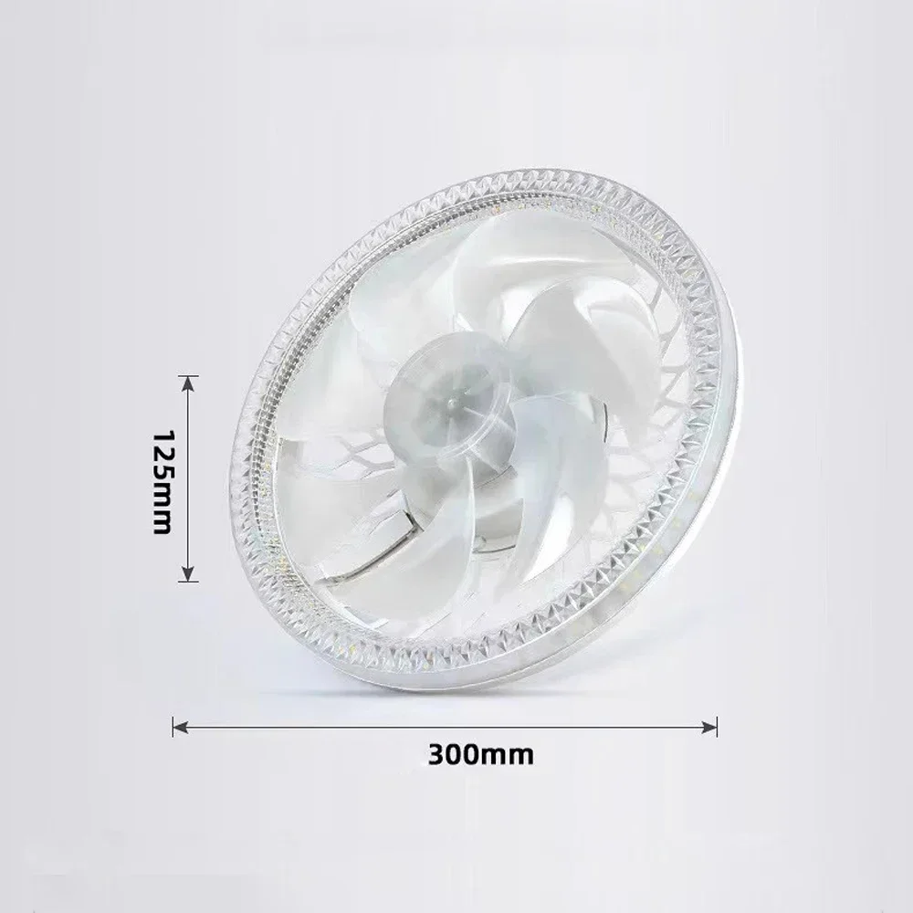 Imagem -04 - Ventilador de Teto Moderno Led Luz Inteligente Controle Remoto E27 Parafuso Ventilador de Teto com Luz 2-em1 Lâmpada de Teto para Sala de Estar Quarto