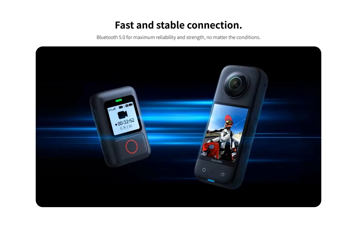 Insta360 One X5/X4/X3/X2/RS/RS/R GPS/Go 3S/ACE Pro Smart Remote Control for Action Camera VR Panoramic Camera Waterproof WIFI