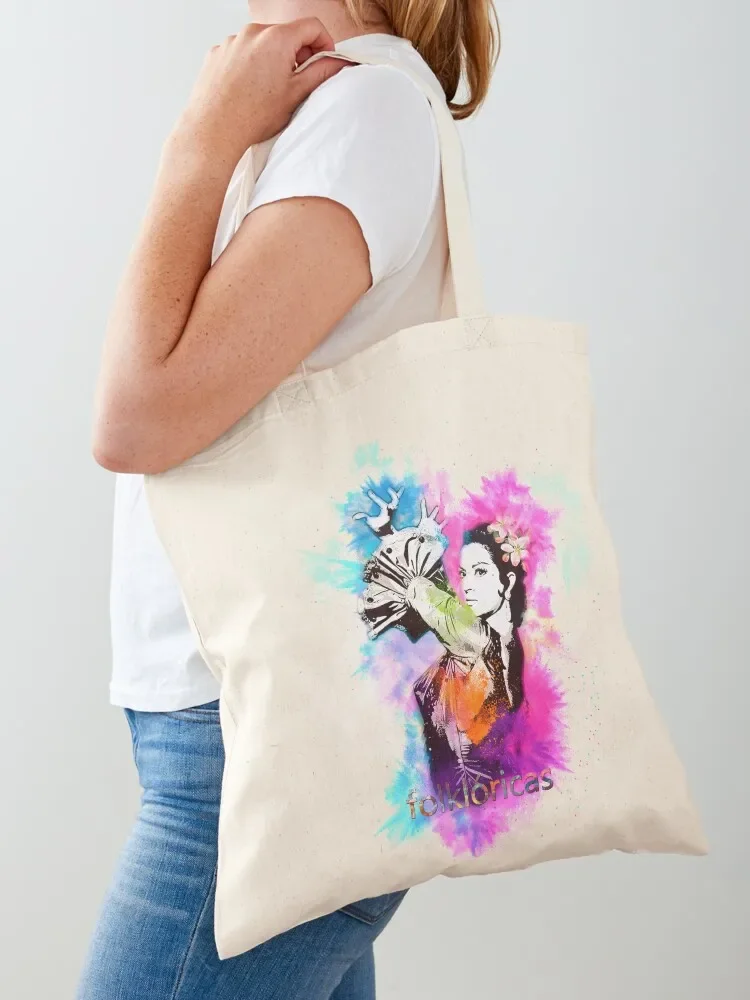 Lola Flores Whirlwind of Colors Tote Bag eco bag folding Women's beach bags shopper bags woman shopping bag