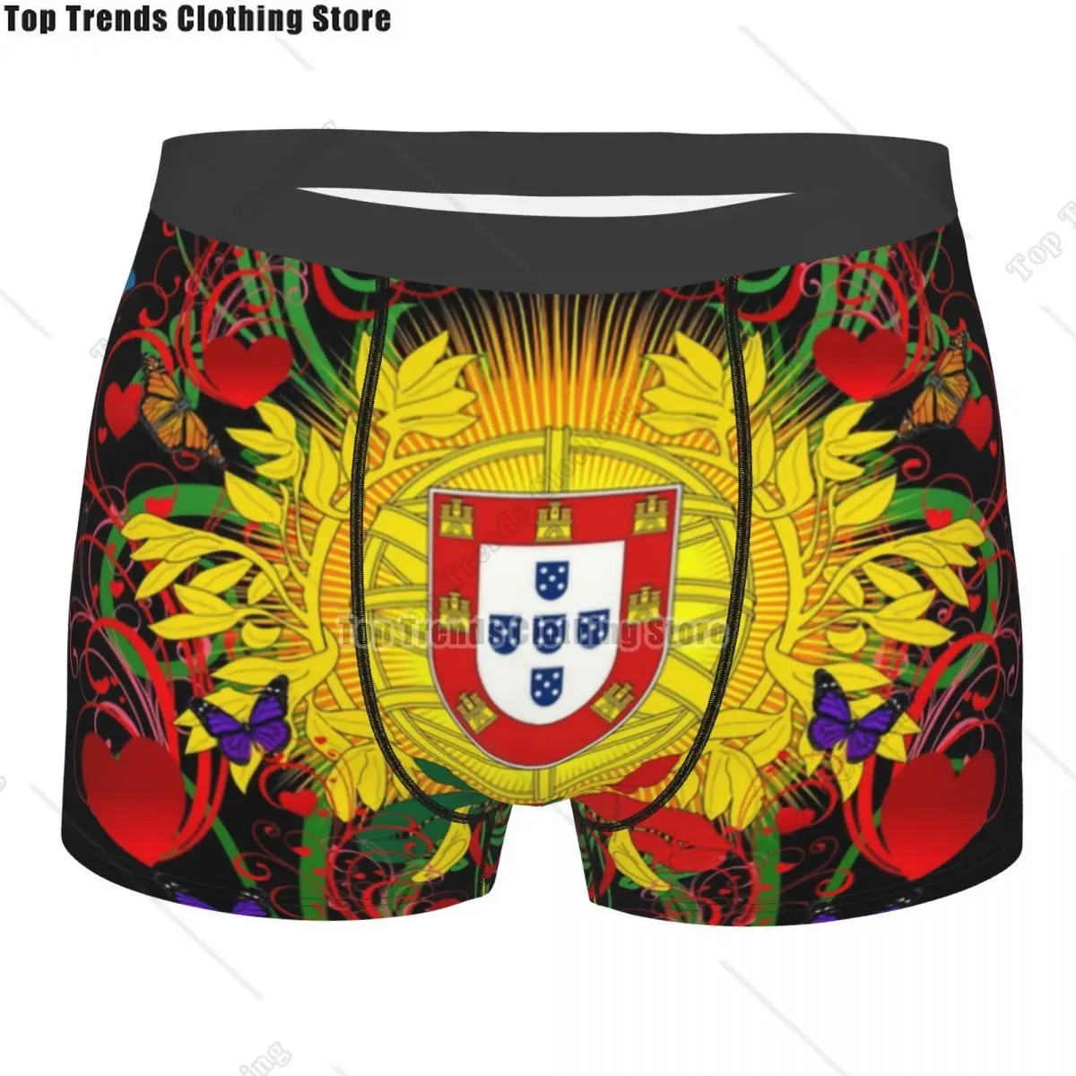 Male Fashion Flag Of Portugal Underwear Portuguesa Patriotic Boxer Briefs Soft Shorts Panties Underpants