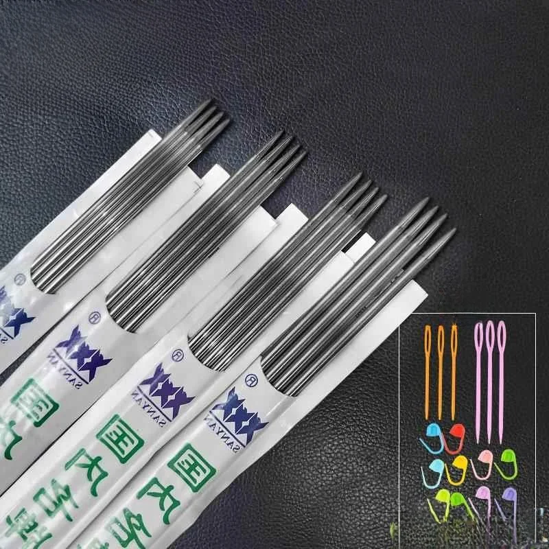

Long 2545cm Stainl Steel Hollow Sweater Needle Home Yarn Weaving Tool Oil Needle Knitting Crochet Needle for DIY Crts