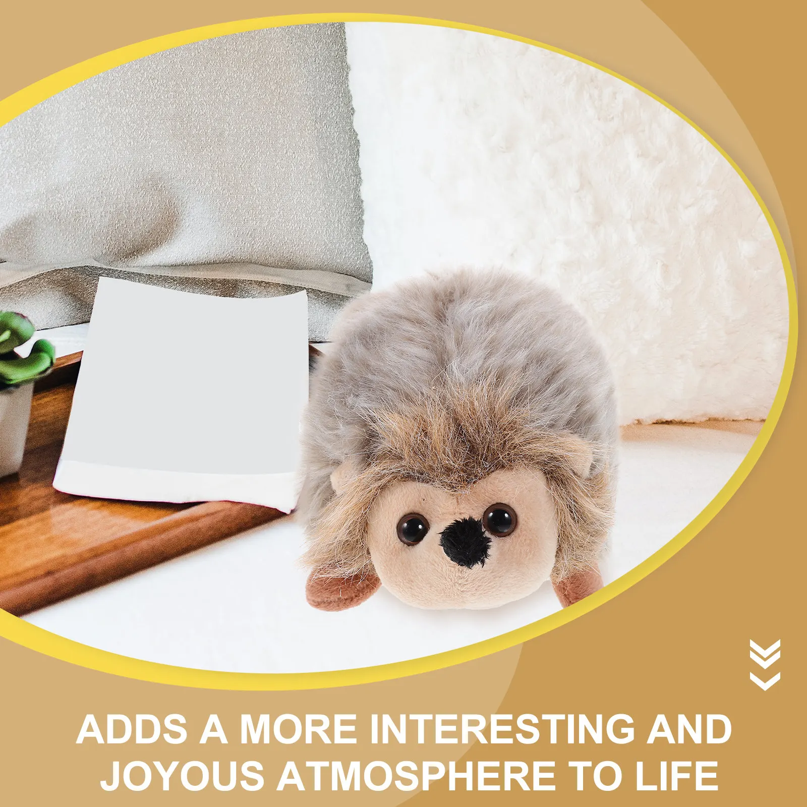 

Soft Supple Hedgehog Stuffed Animal for Home Decor Festive Gift Bedroom Couch Cozy Atmosphere