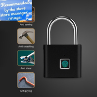 Keyless USB Charging Fingerprint Lock Smart Padlock Waterproof Door Lock 1sec Unlock Portable Anti-theft Padlock Zinc