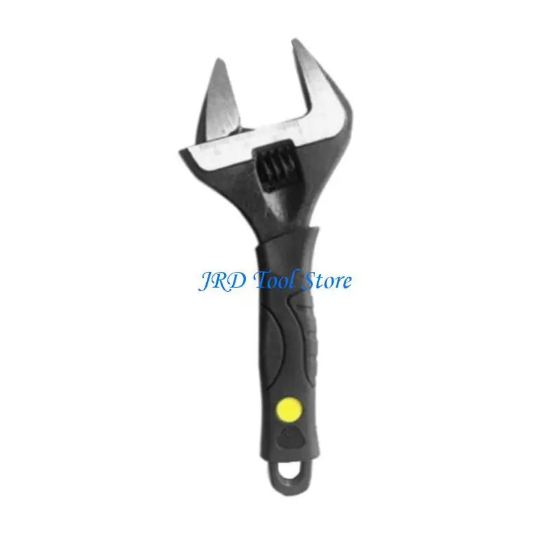 A2UD Black Large Jaw Adjustable Wrench Suitable For Various Nut Size And Enhances Torque Grip In Automotive And Home Repairs