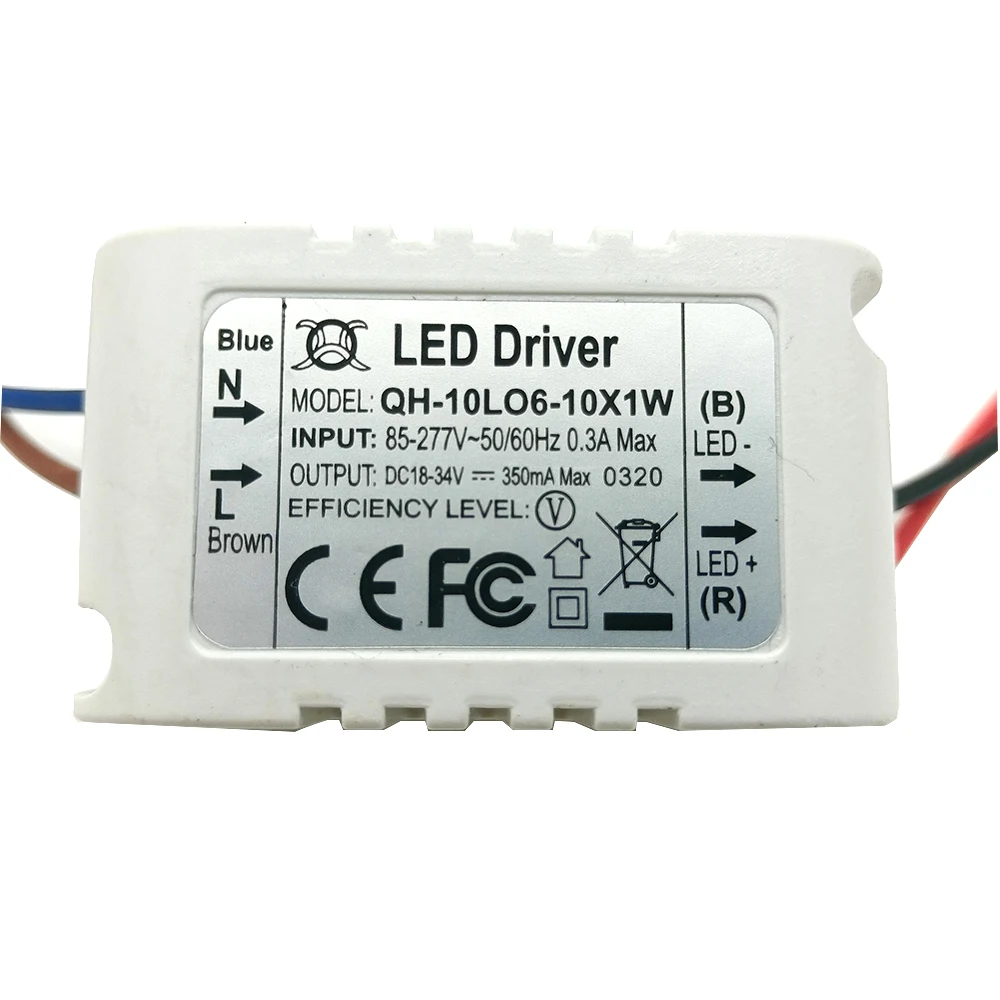 2 Pcs LED 10W AC85-277V LED Driver 6-10x1W 300mA DC18-34V Box PF LED PowerSupply ConstantCurrent CeilingLamp