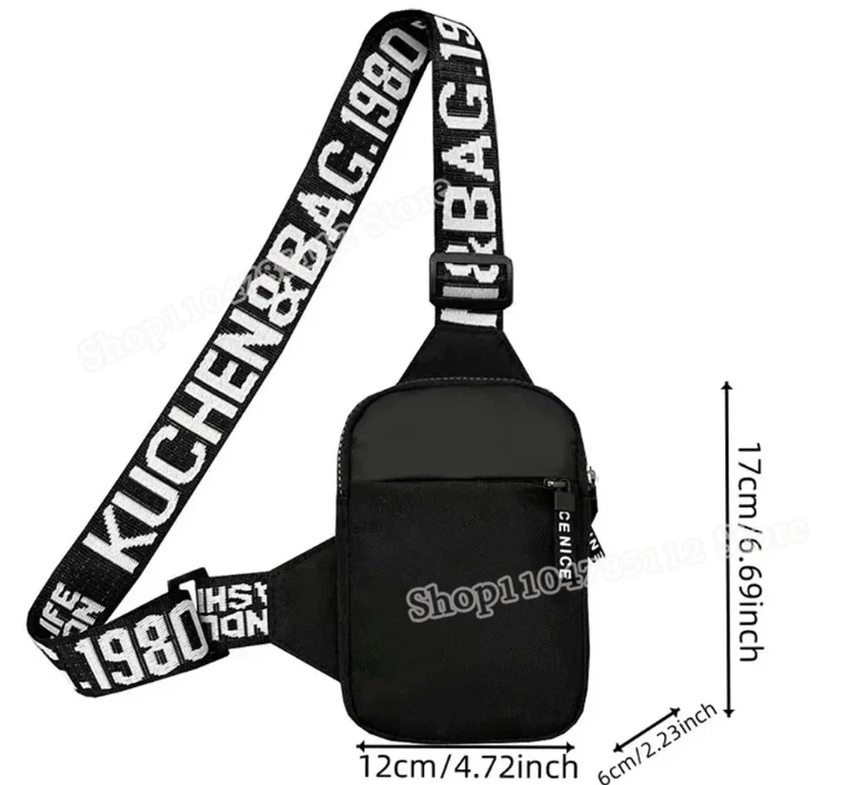 Italian Brainrot Shoulder Bag Nylon Men Casual Chest Bags Tung Tungtung Sahur Telala Funny Shark Figure Print Crossbody Packet