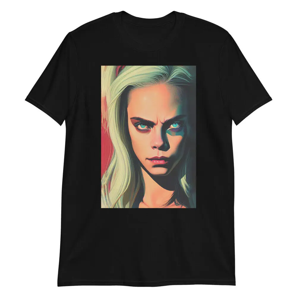 Cara Delevingne Short-Sleeve Unisex T-Shirt Fan Artwork Model Picture Crazy Cute