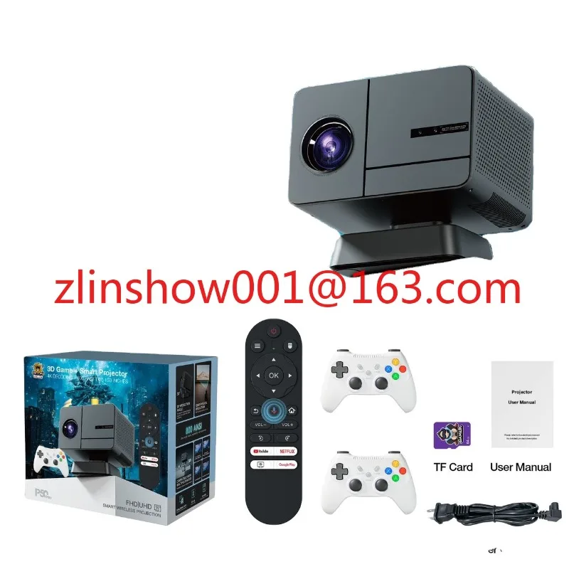 Gamepad Mini Projector H713 1080P 2+16GB 450 Lumens Smart TV Android 11 Wifi Portable Home Theater LED Games Projectors