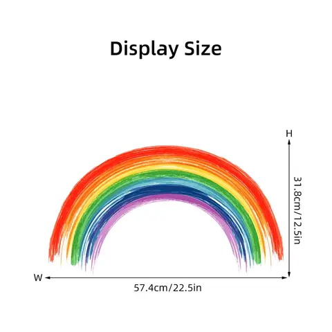 1 पीस वाटरकलर रेनबो वॉल स्टिकर फर्नीचर बच्चों के कमरे की सजावट बच्चों के कमरे के बेडरूम की सजावट बेबी लिविंग रूम वॉल डीकल्स 8 best sales इंद्रधनुष दीवार स्टिकर - №5
