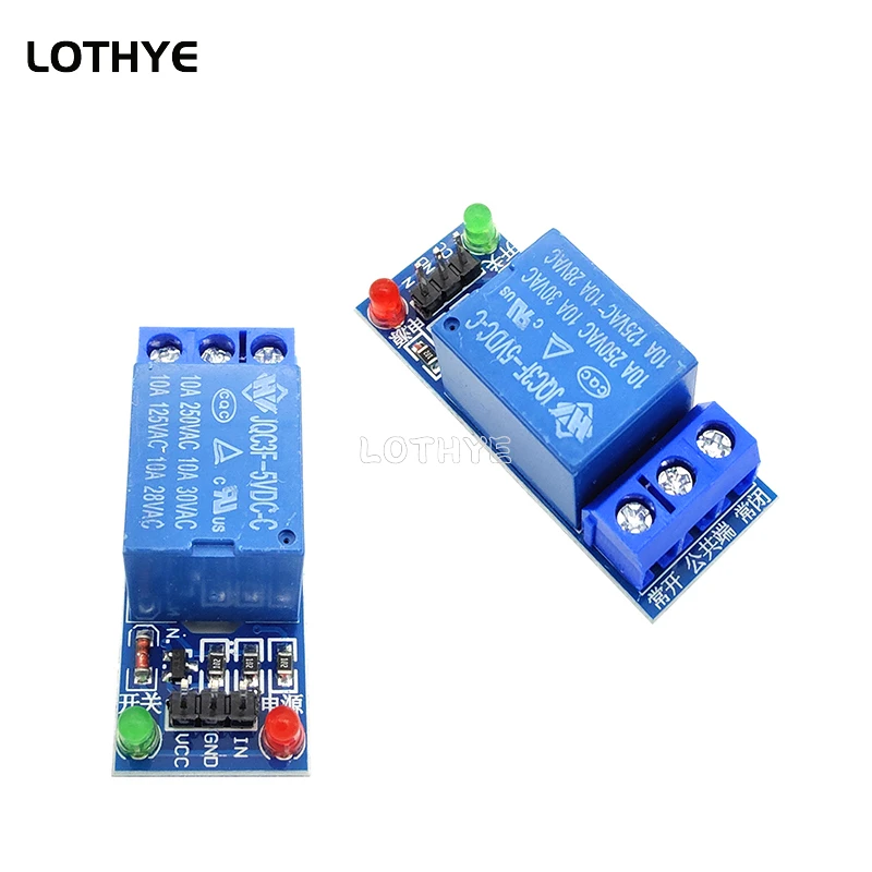 10PCS DC 5V Low Level Trigger One 1 Channel Relay Module Expansion Board Interface Board Shield For PIC AVR DSP ARM MCU