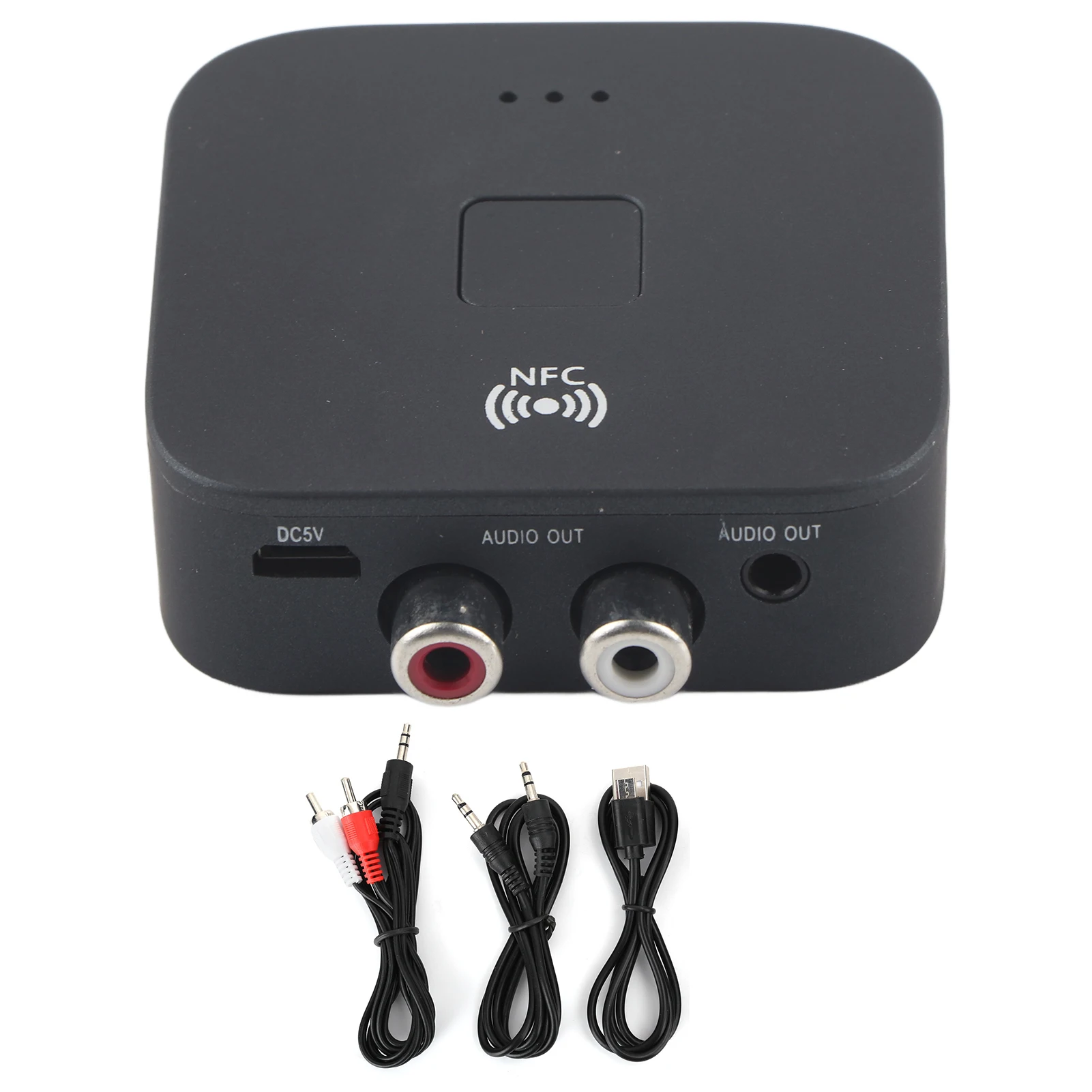 3.5mm 잭 AUX NFC 오디오 어댑터 블루투스 리시버 3.5mm 잭 AUX 무선 어댑터 오디오 리시버 TV 차량용 썸네일 2
