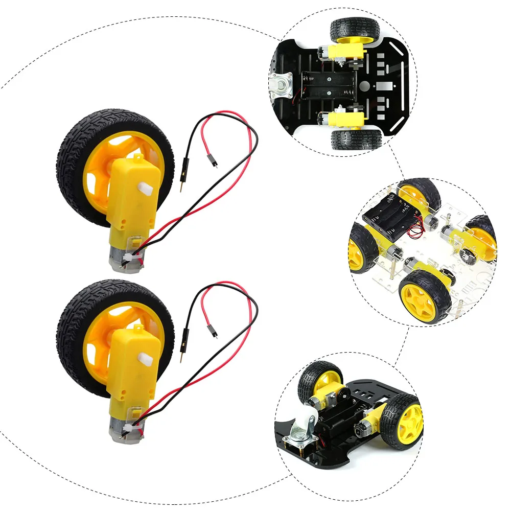 

1 Set 3V6V Dc Gear Motor High Torque Diy Robot Components Plastic Material Long Service Life Electric Toys Parts