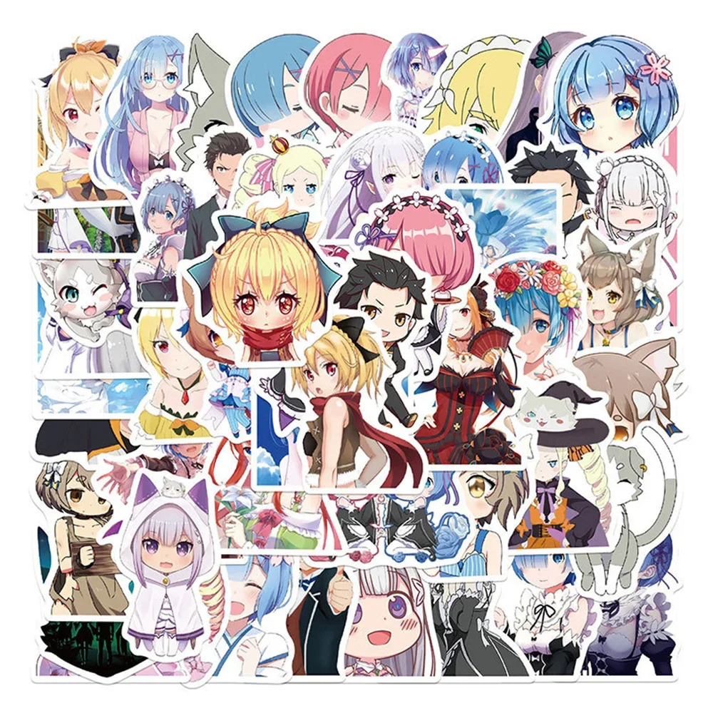 Riman Re: Zero Infinity Graffiti pegatina impermeable personalizada, personajes de dibujos animados, guitarra decorativa linda, venta al por mayor,